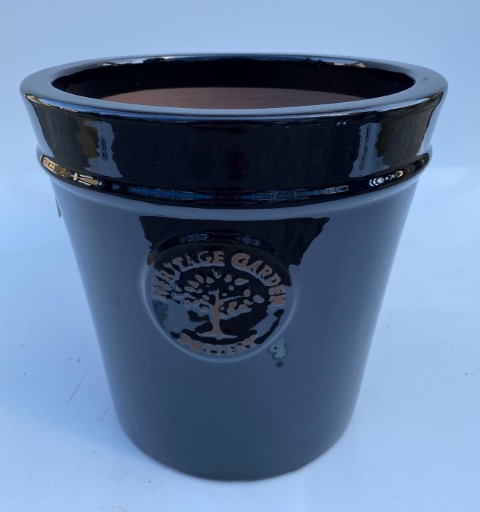 heritage garden plant pots black